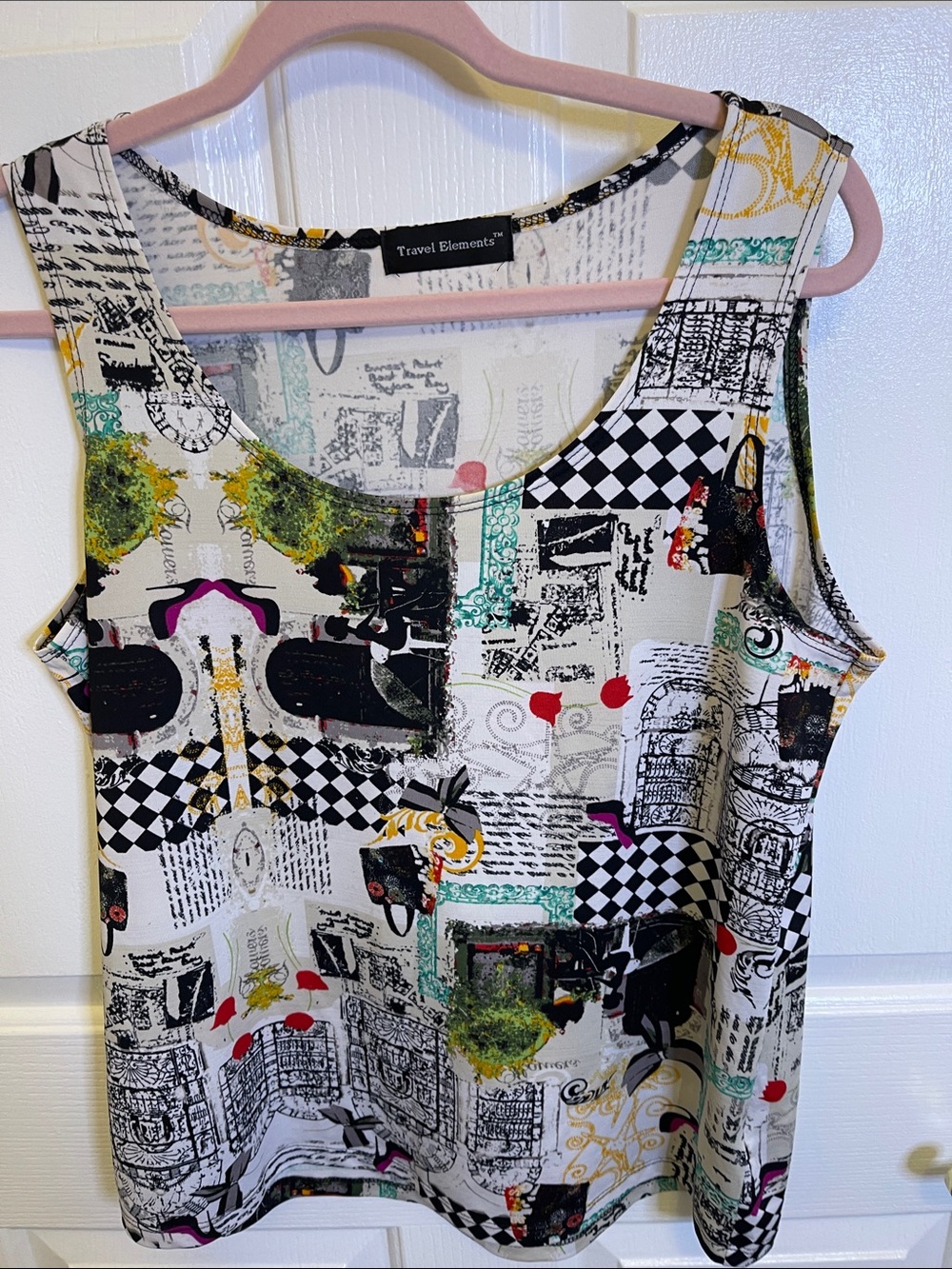 Travel Elements  Graphic Multicolor Print Tank Top